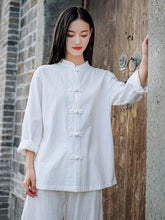 Retro National Style Button Shirt